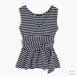 Tie Waste Peplum Top